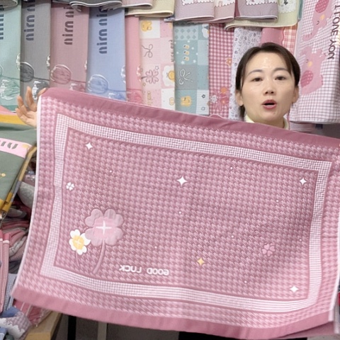 棉特价酒红色千鸟格