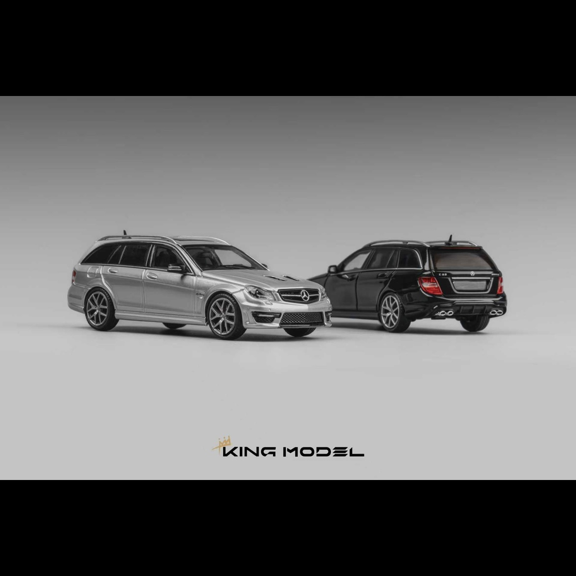 KM1:64奔驰AMG C63旅行w204合金汽车模型艺术品跑车模型礼物摆件