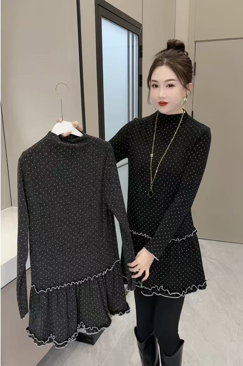 洋气欧货点点裙5876#