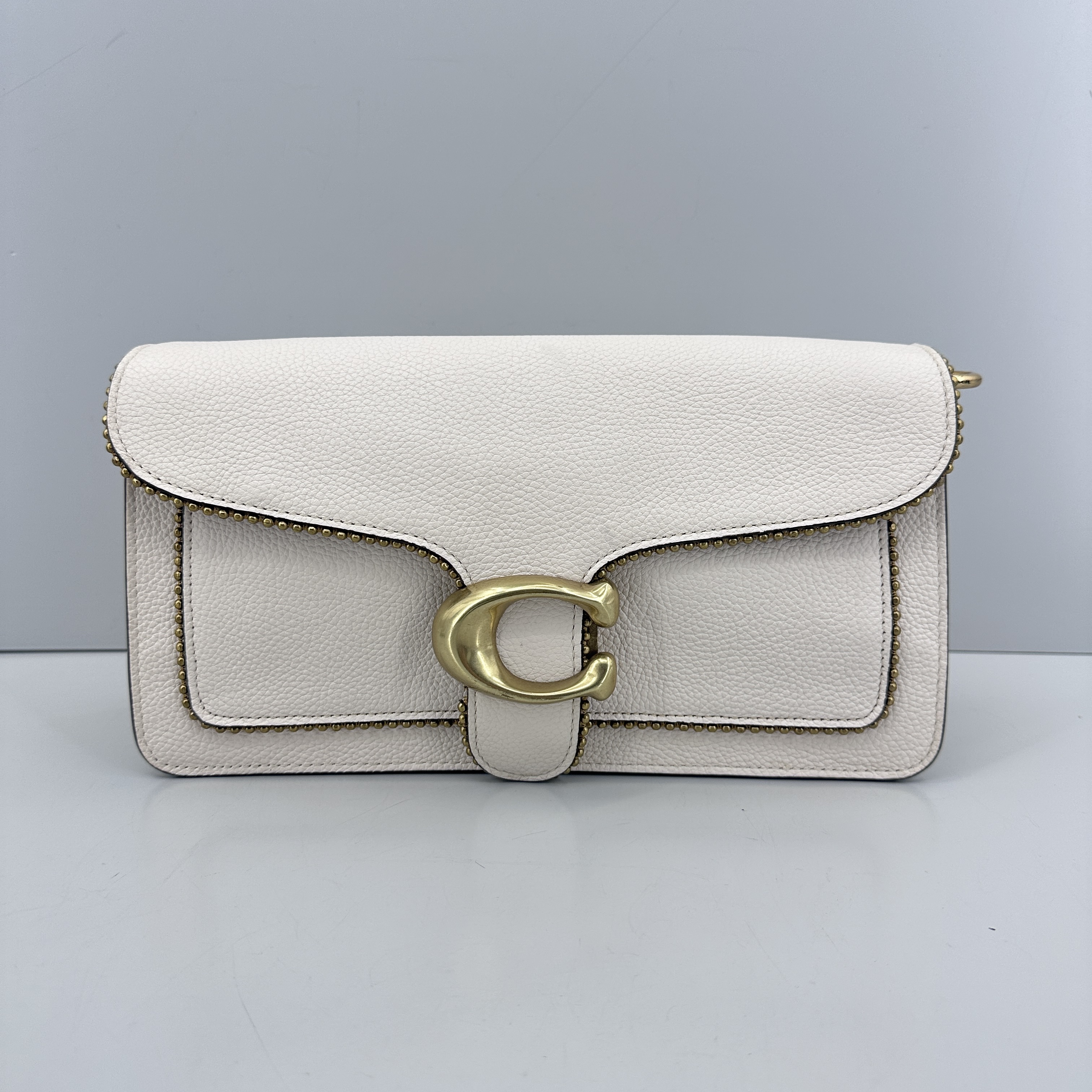 90新 COACH/蔻驰 tabby26白色串珠酒神包26x15x7cmM021105