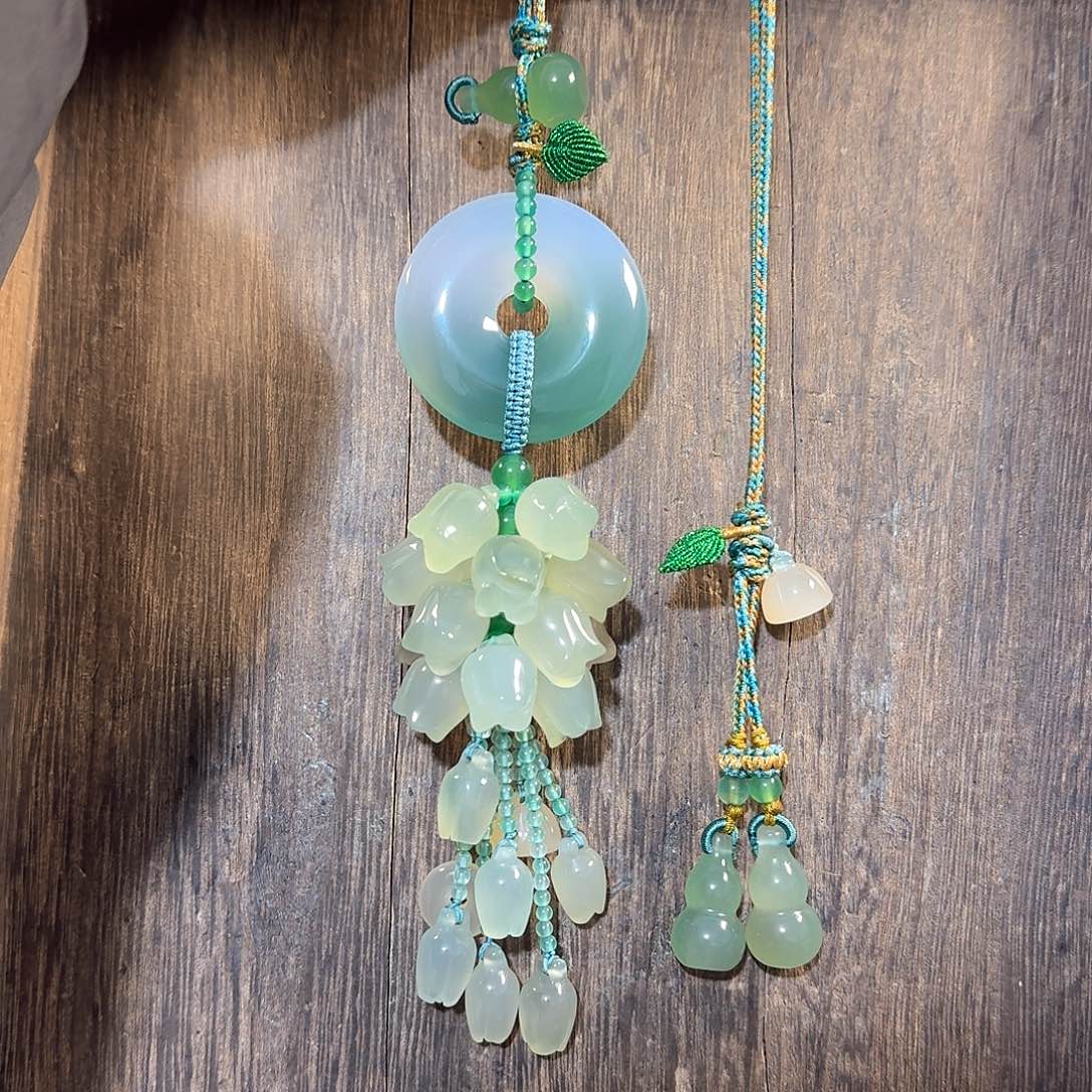 玛瑙/玉髓平安扣汽车挂件未镶嵌