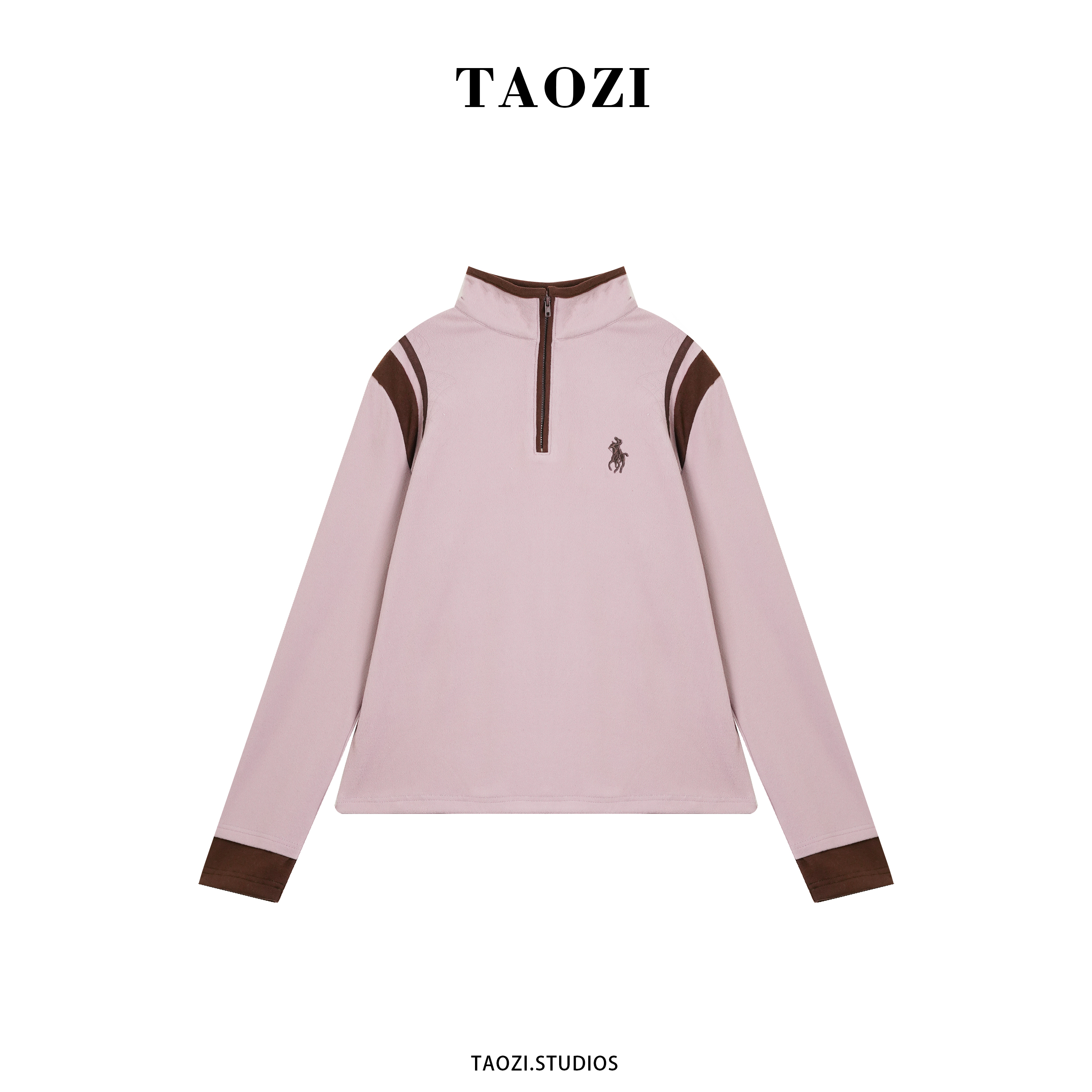 【纹纹】2025秋冬新款百搭加绒加厚长袖上衣TZD415