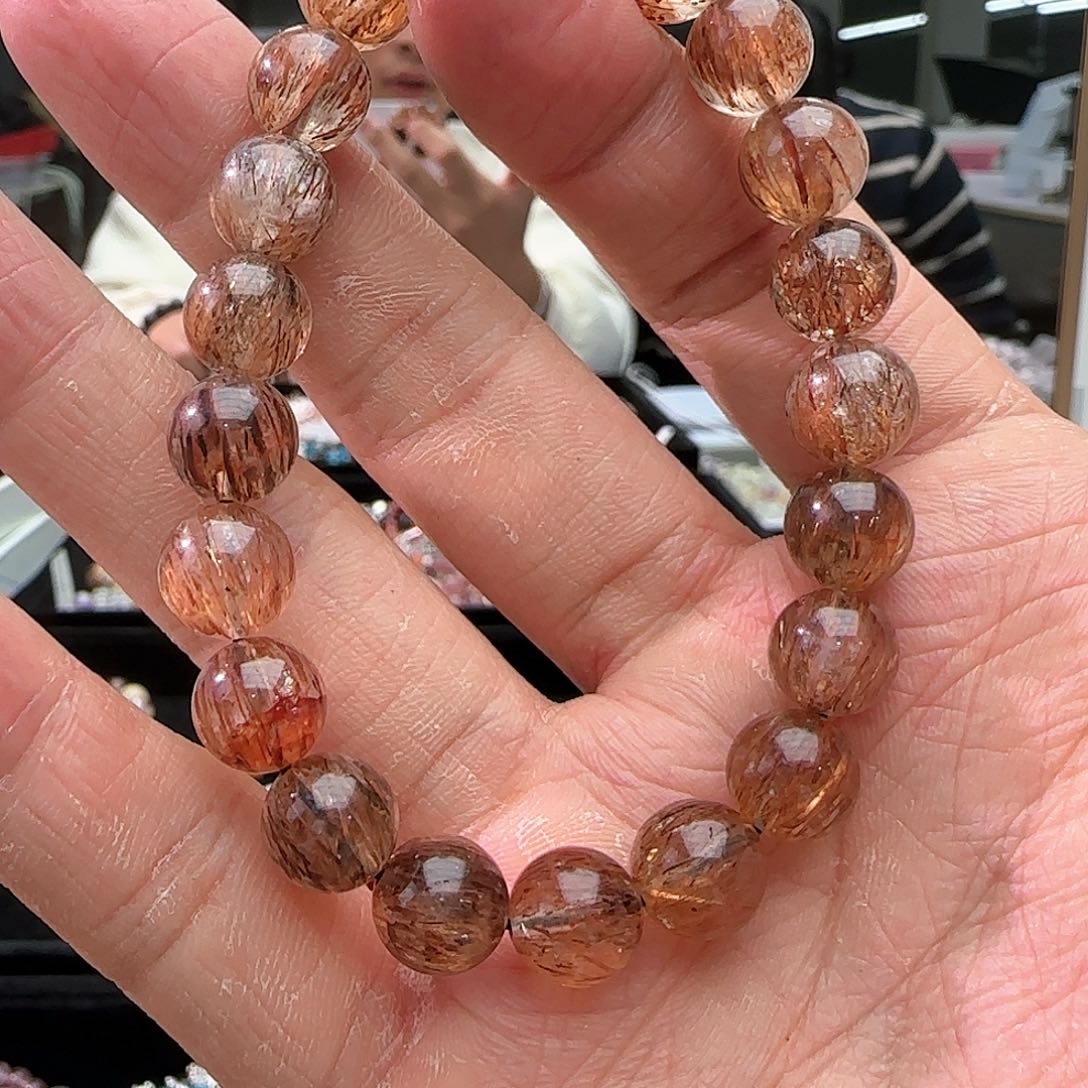 水晶手链未镶嵌黑金超