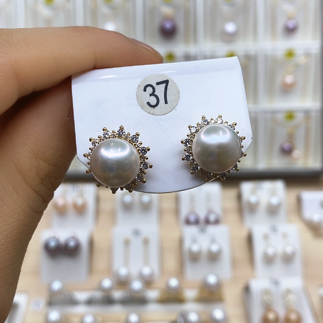 淡水珍珠吊坠(不含链)银S925镶嵌