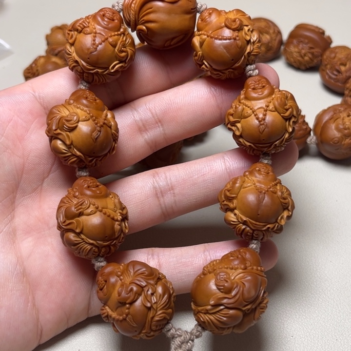 神***啊吊坠橄榄核童子弥勒