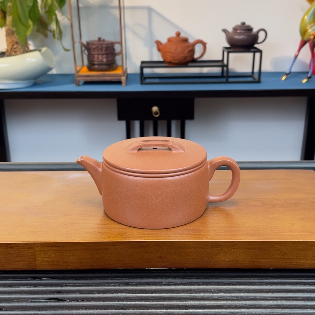 紫砂茶壶台西紫泥汉瓦220cc