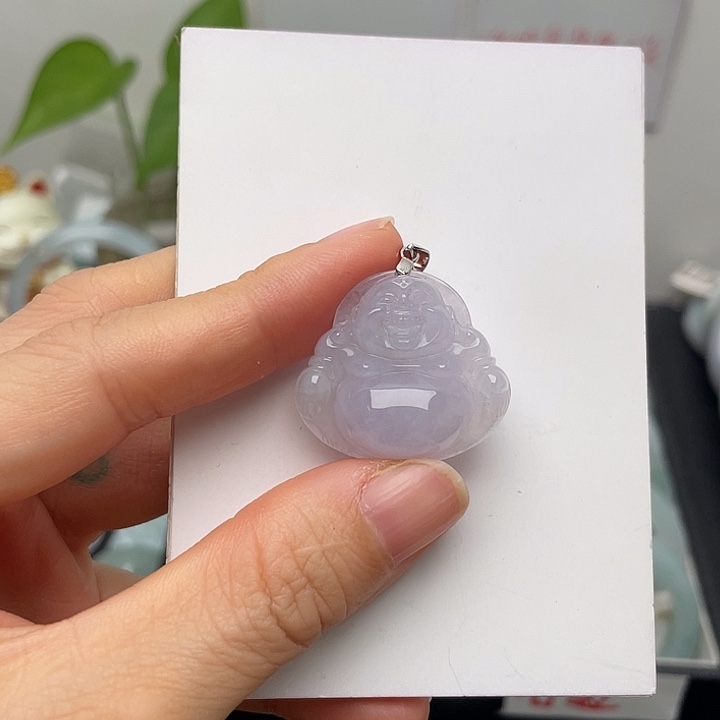 翡翠未镶嵌颈饰佛公吊坠