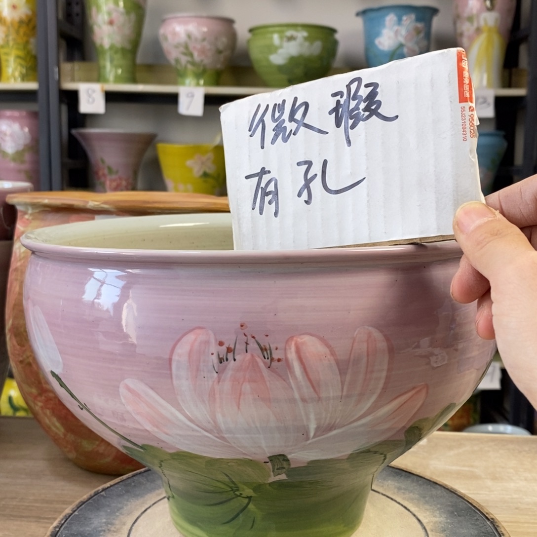 景德镇手工手绘陶瓷花盆
