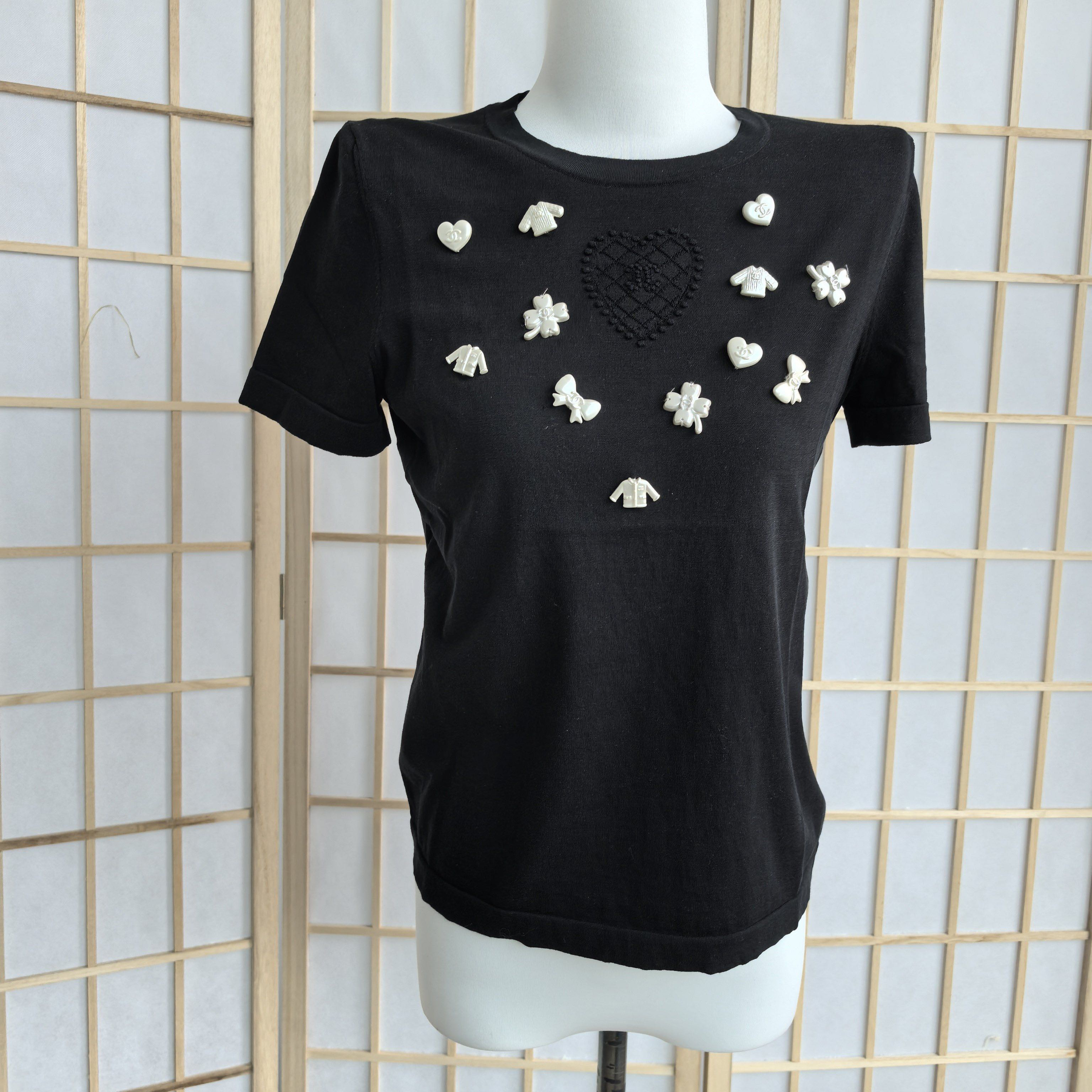 99新 Chanel/香奈儿 HZ325 CHANEL 黑色 短袖 34码 99新 肩宽36 