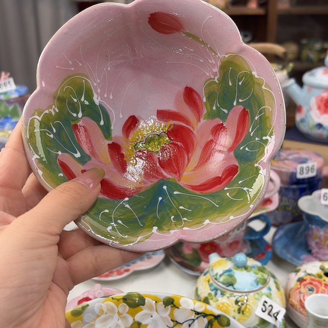 瓷片景德镇手绘高温釉下彩陶瓷茶具