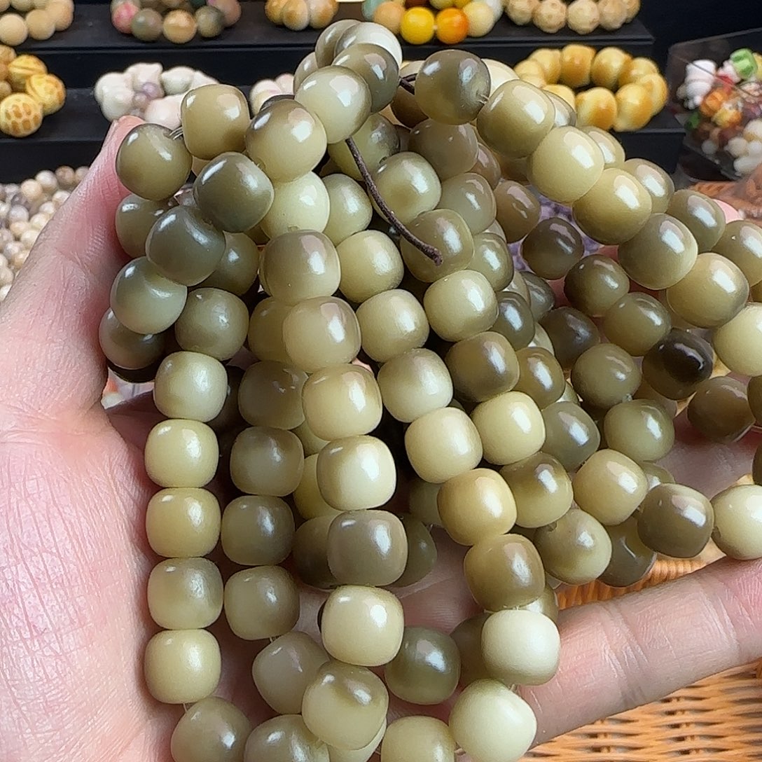 手串菩提根/象牙果卡11油墨飘花桶手串10条