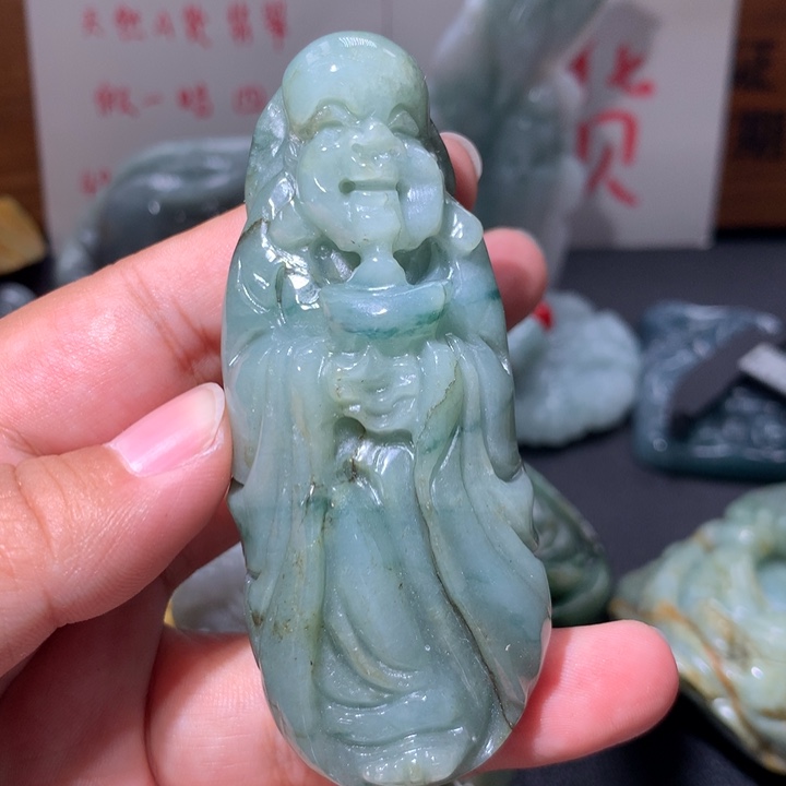 翡翠未镶嵌颈饰保真天然A货翡翠