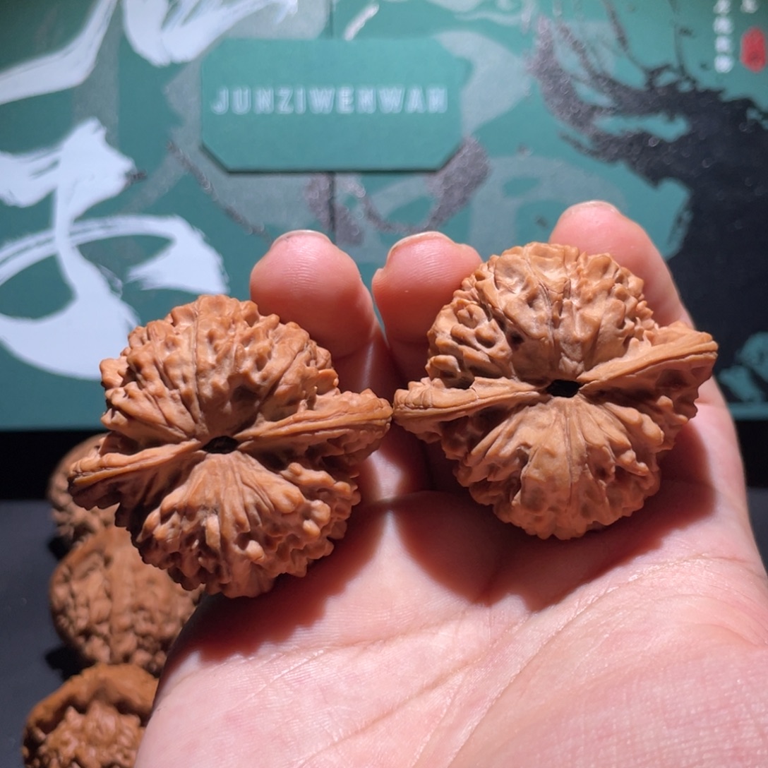 轮***0吊坠文玩核桃君子官帽49zc