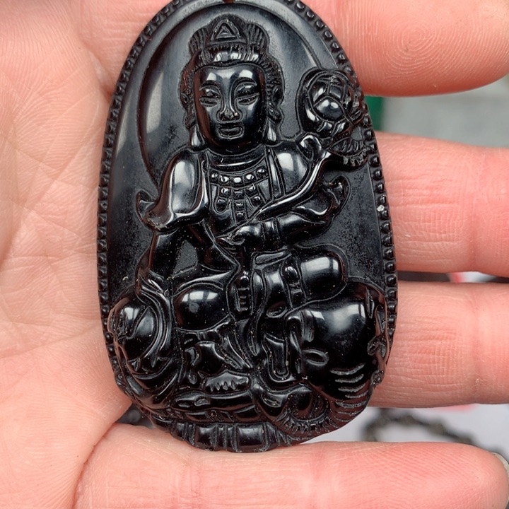 黑曜岩颈饰未镶嵌石***饼