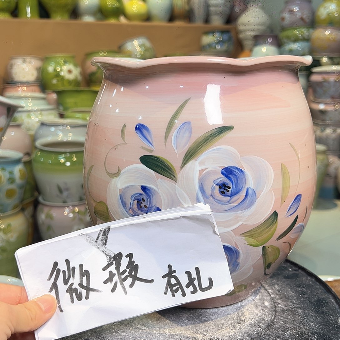 景德镇陶瓷花盆花器瑕357