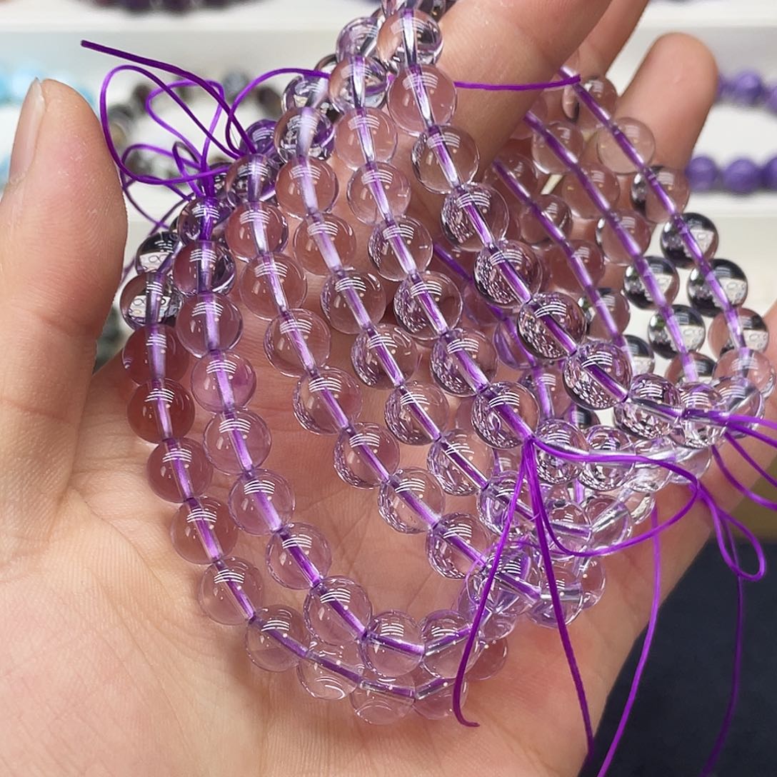 水晶手链未镶嵌玻利维亚紫水晶8+多样性任发其一