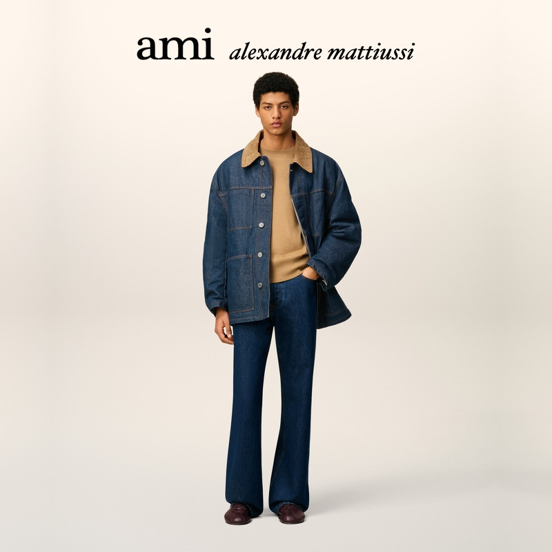【琥珀流光】AMIPARIS 牛仔夹克 加厚工装夹克UJK834.DE0104