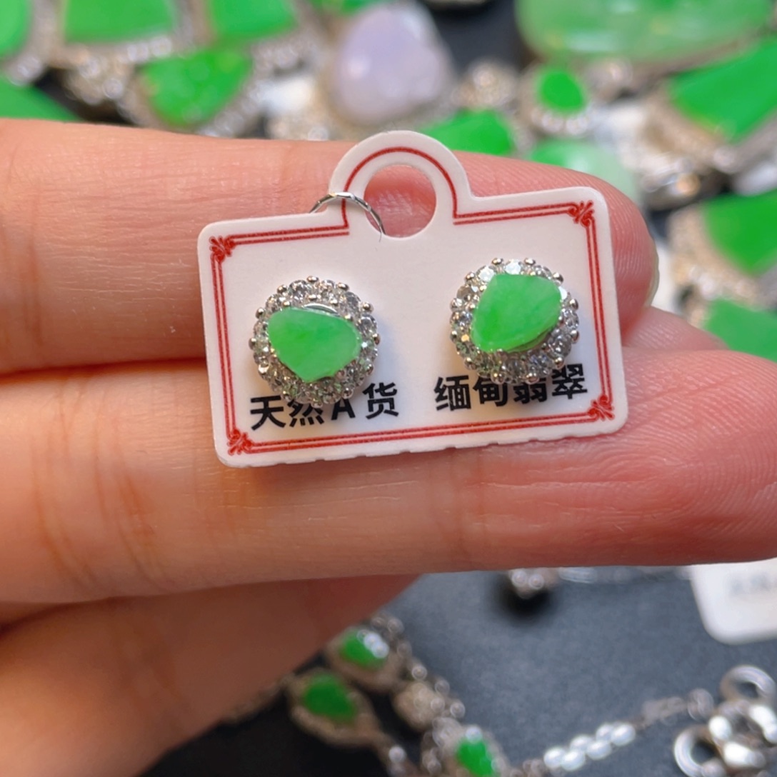 翡翠银S925镶嵌颈饰