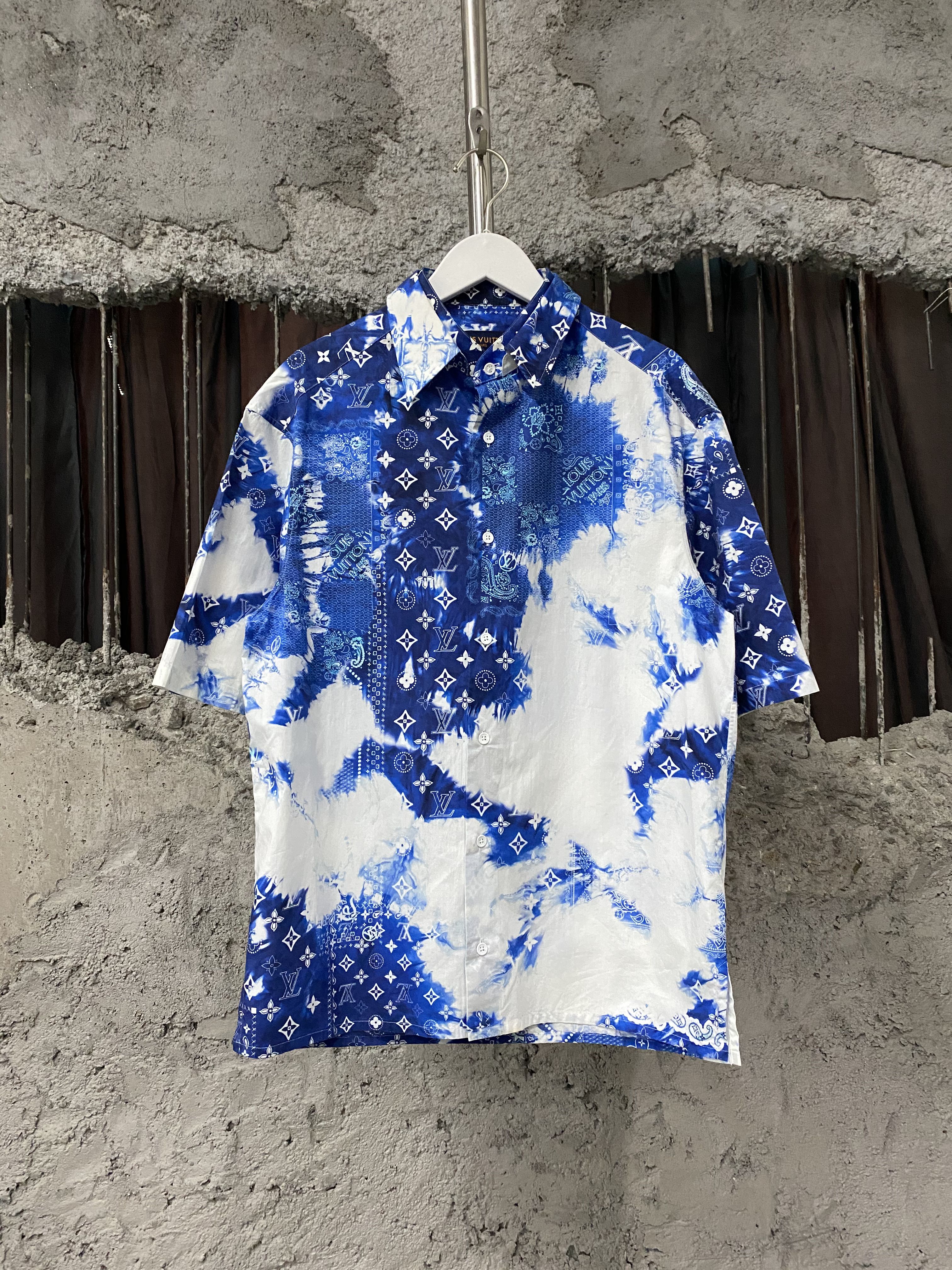 99新 LouisVuitton/路易威登 lv腰果花短袖衬衫/xs码