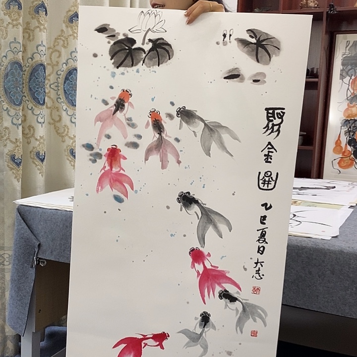 国画纯手绘国画写意作品50*100