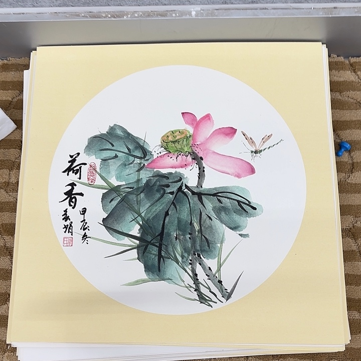 国画花鸟的羽毛被染50.50