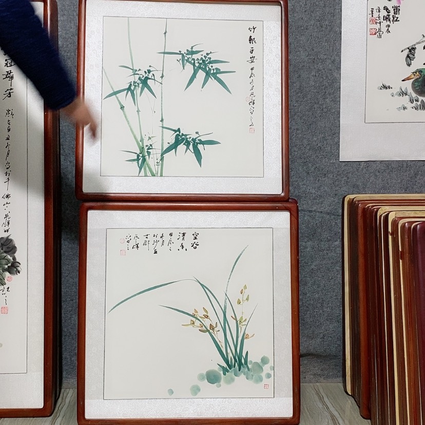 【闪购商品】国画书画作品带框65×65厘米