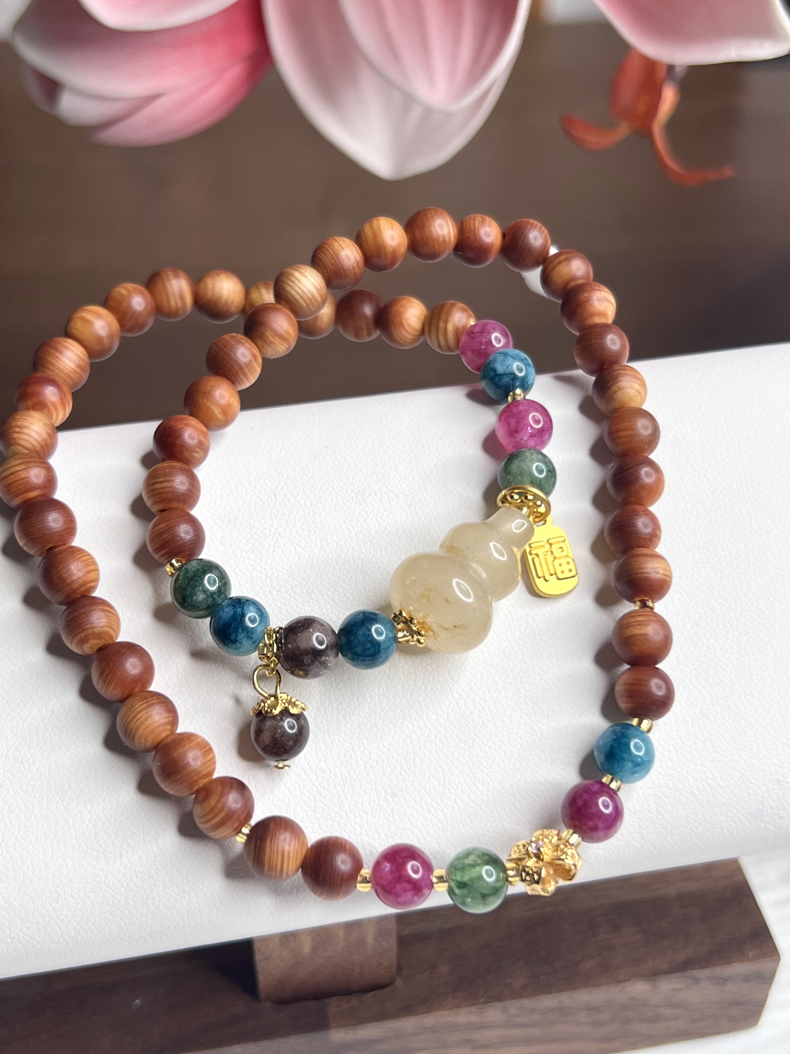 非金属木质手链 葫芦双圈手串