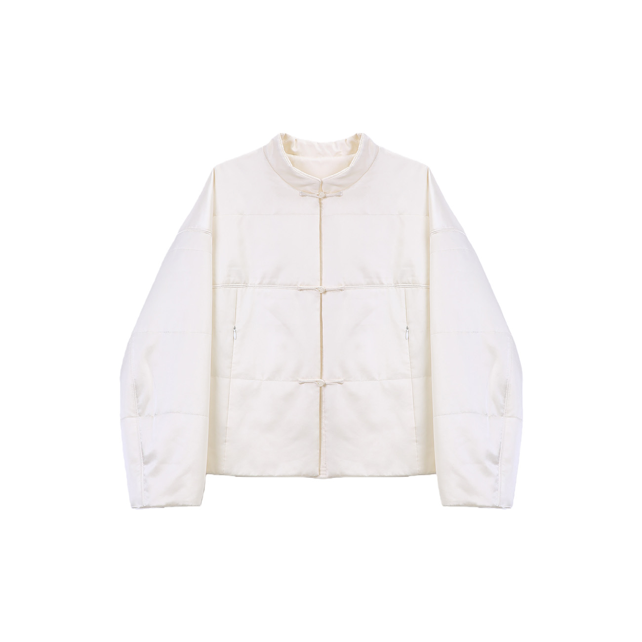 【李老板专属】高密素平缎白色桑蚕丝棉服  1201256