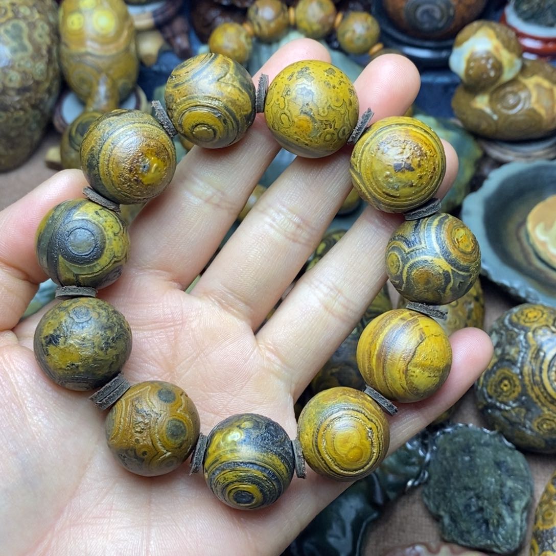 银S925百***料眼睛手串