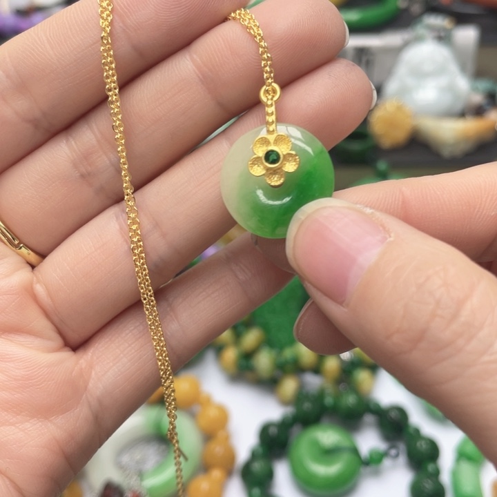 翡翠未镶嵌手链项链30