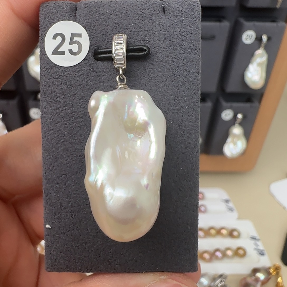 清***来淡水珍珠项链银S925镶嵌