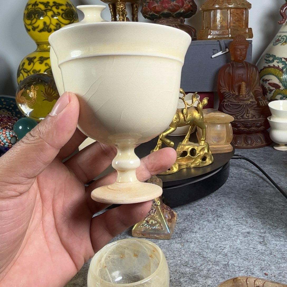 其他陶瓷高足杯纯手工制作精美