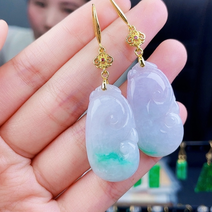 翡翠耳饰未镶嵌饰品