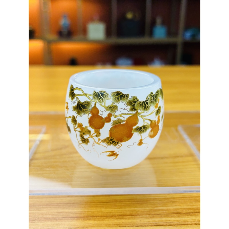 官方正品《葫芦万代》玉琉璃夜光杯/藏玉系列