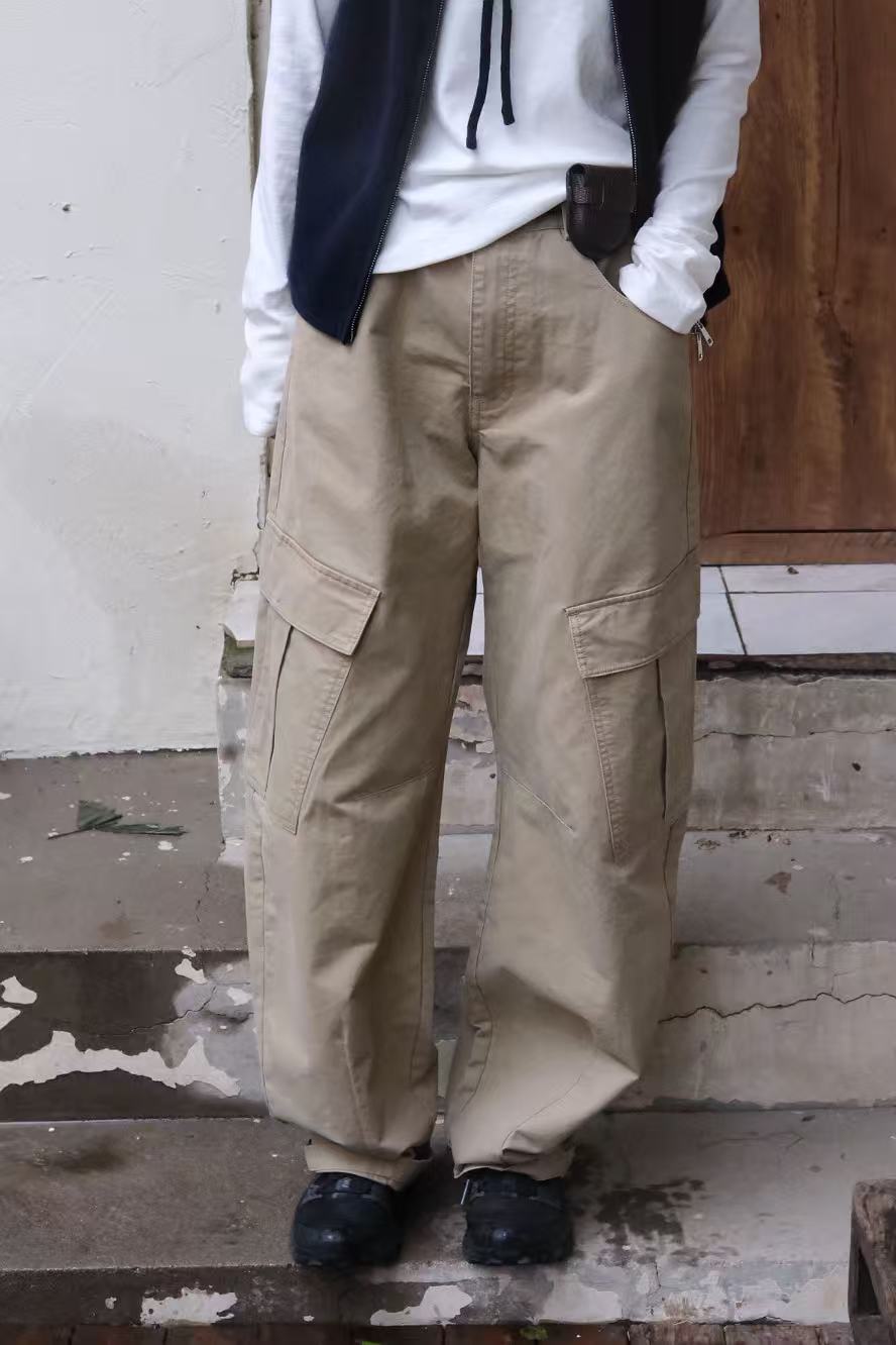 高腰极简风中腰日系韩版休闲工装裤