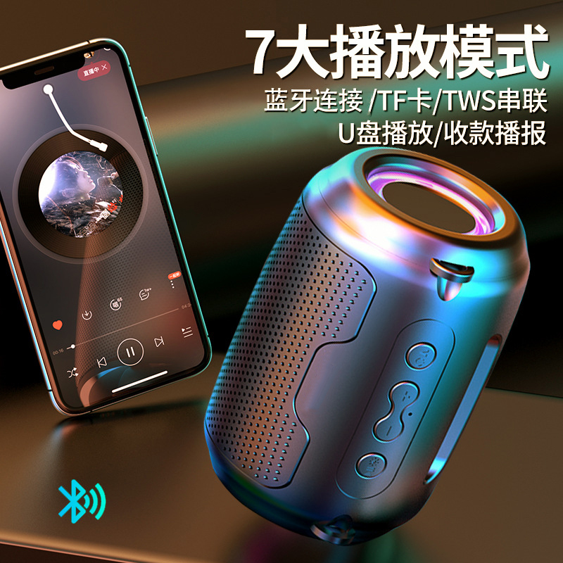 F08无线蓝牙音响低音炮高音质超大音量家用户外插卡音响