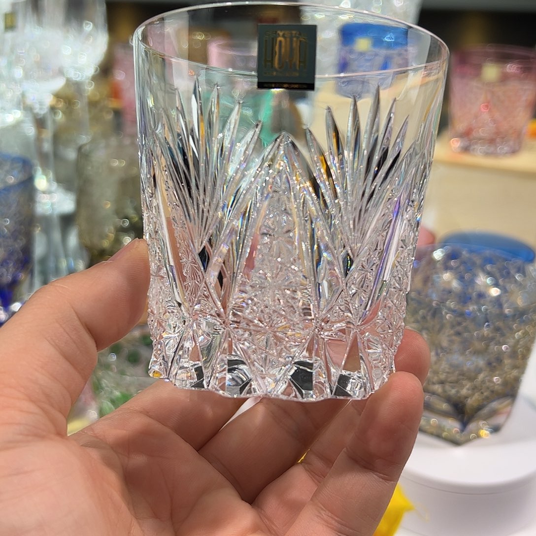 水晶玻璃宽口款日产豪雅佐佐文夫透明威士忌杯