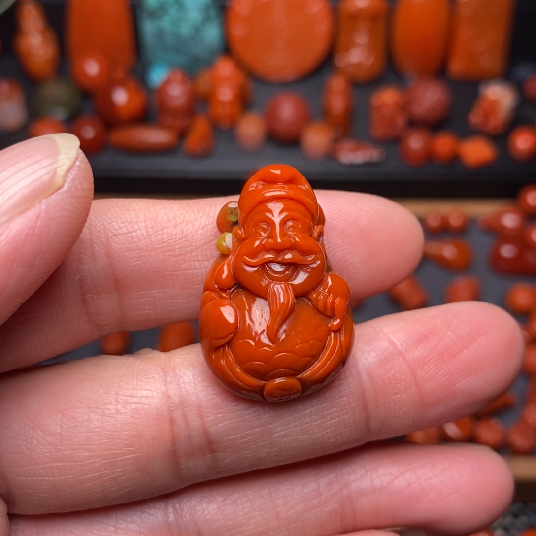 南红玛瑙精工吊坠未镶嵌