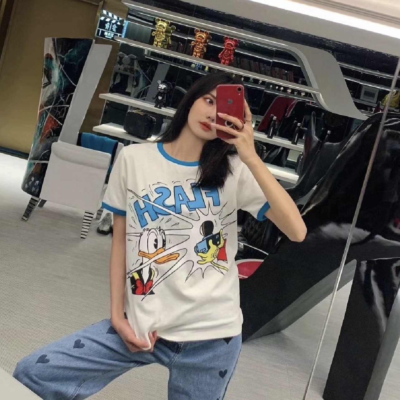 99新 GUCCI/古驰 2dd034/Disney联名短袖 棉 M码