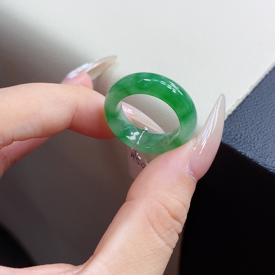 未镶嵌戒指翡翠14-15号