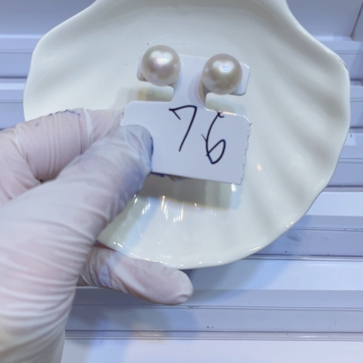 淡水珍珠耳饰银S925镶嵌