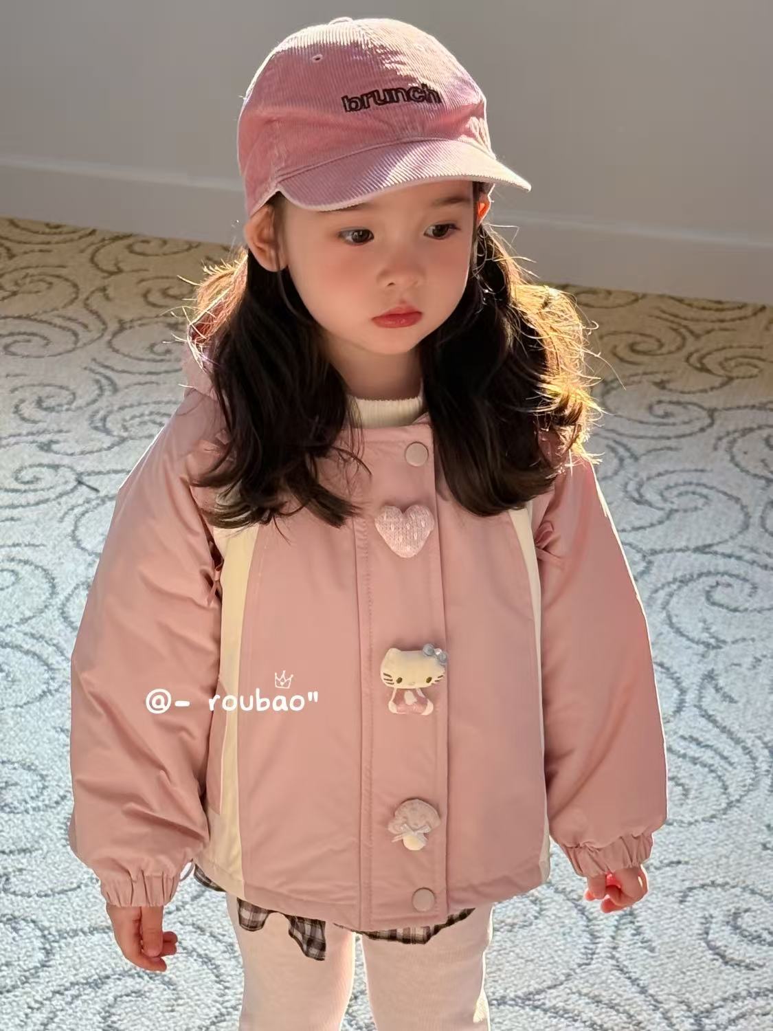 （肉宝）新款冬季冲锋衣连帽夹棉棉服两件套一体绒外套 加绒