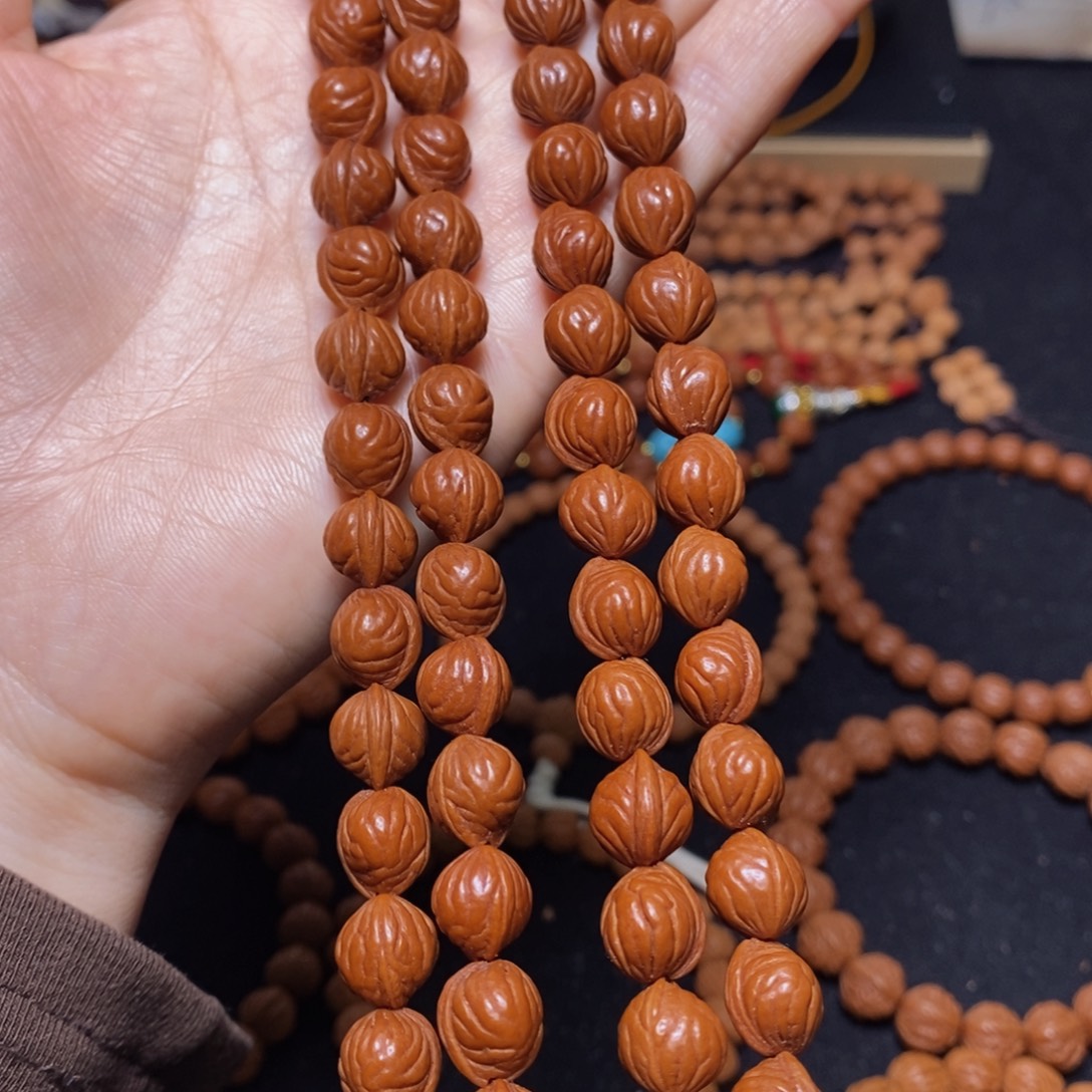 开***！桃核手串秦岭文玩桃核脖挂