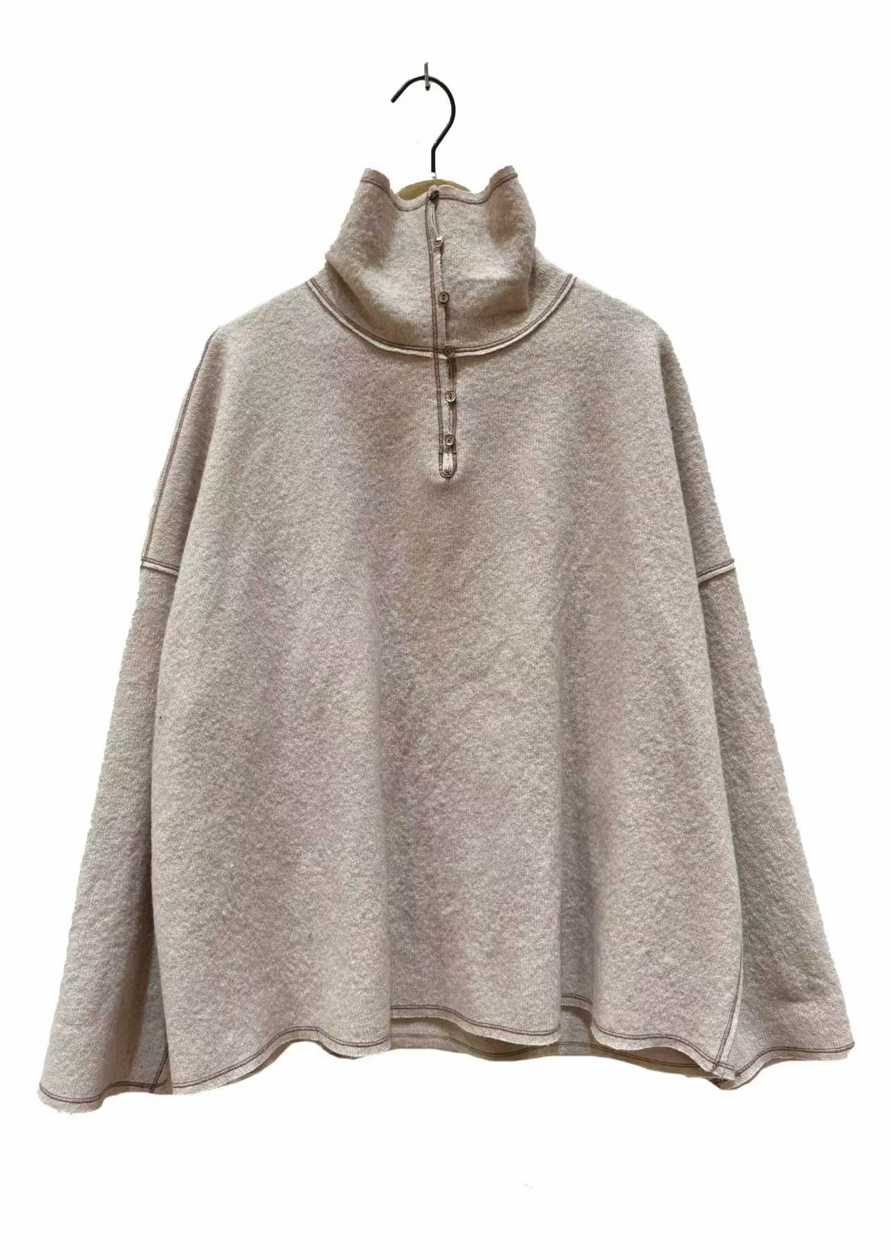 深深一刻左岸迷香休闲宽松文艺范针织上衣T恤Z25FW4009打底衫