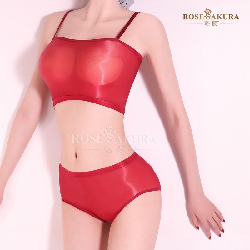 珞樱超薄无缝高密油光内裤女抹胸吊带内衣三角裤油亮无痕性感839