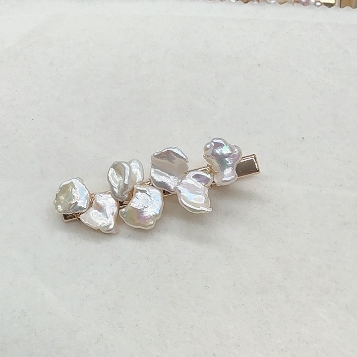 淡水珍珠发饰银S925镶嵌