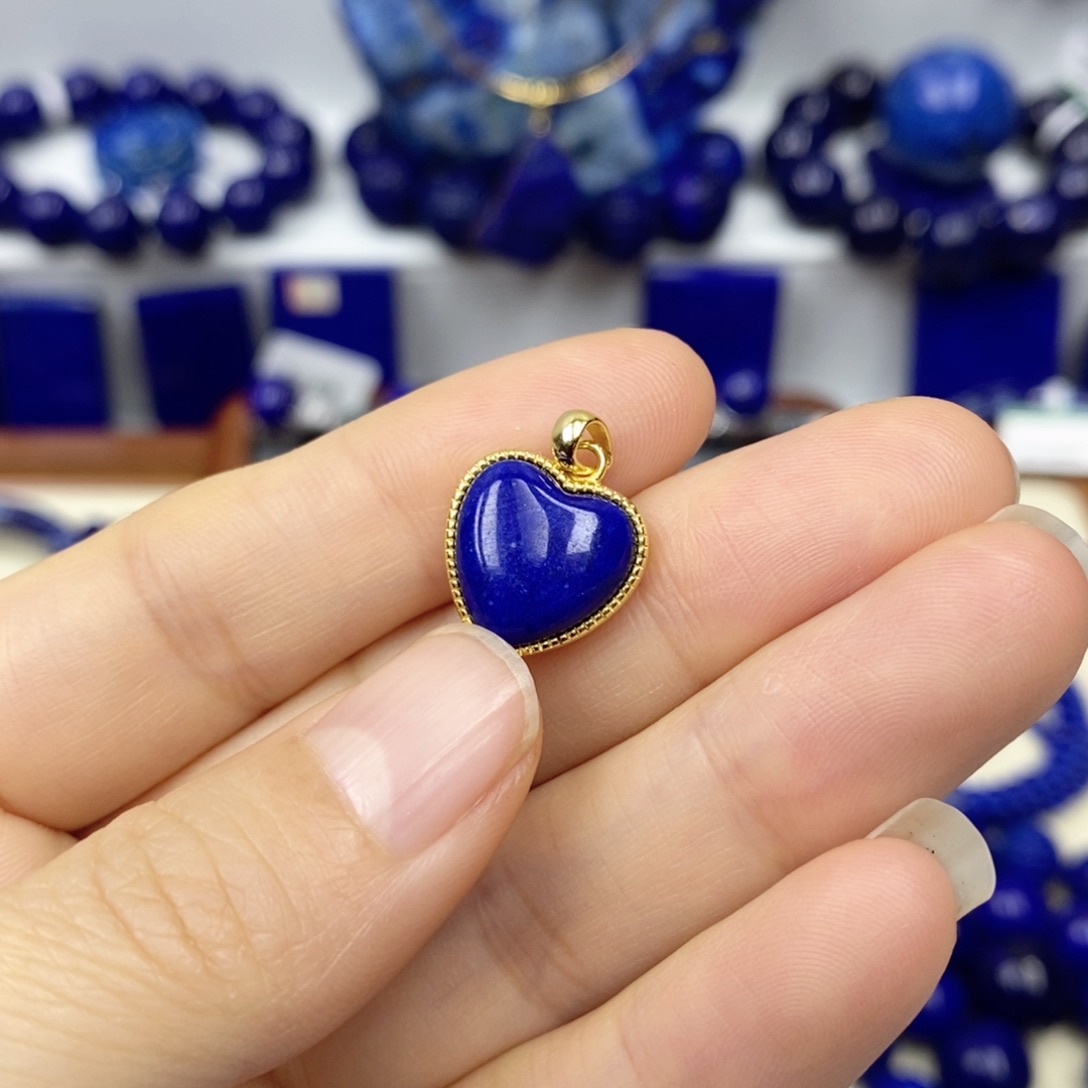 青金石颈饰银S925镀金镶嵌勼**①