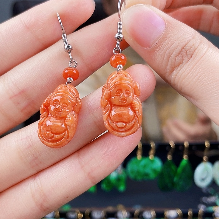 翡翠耳饰未镶嵌饰品