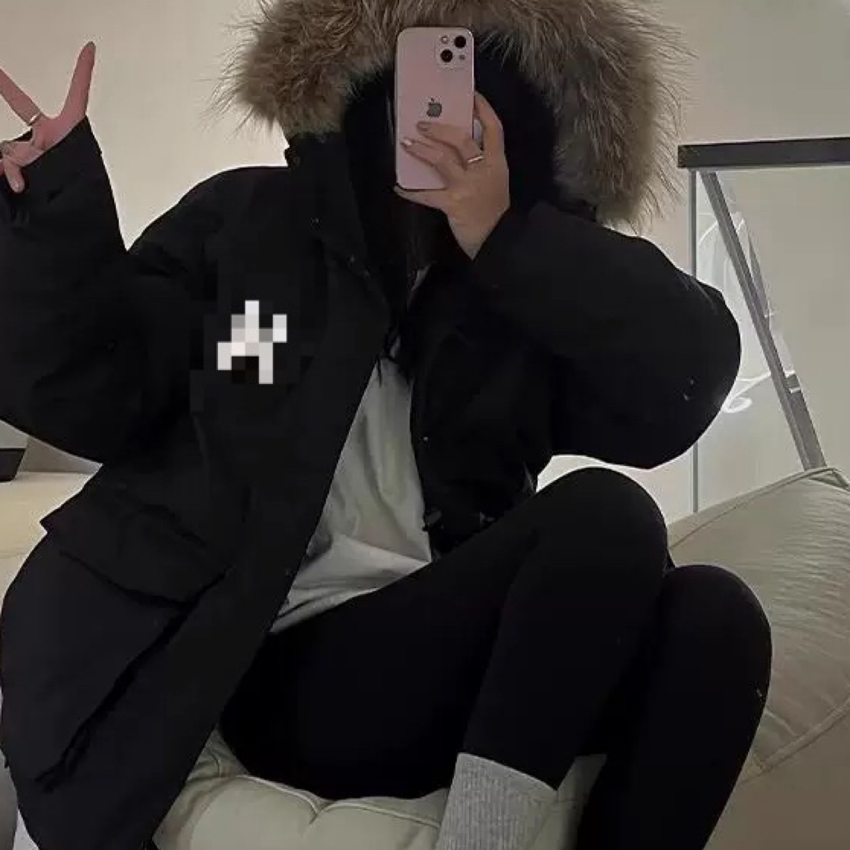 9937可收腰加厚派克外套a5-12