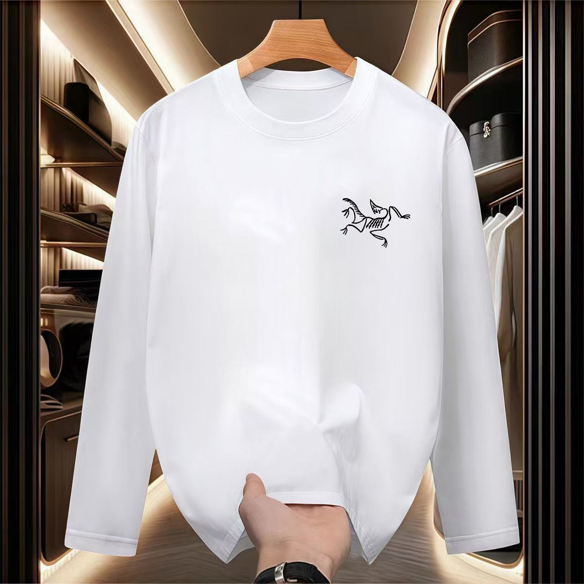 印花长袖韩版印花修身情侣T恤网红秋冬秋季宽松